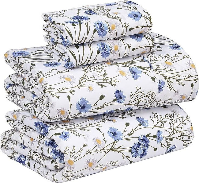 Floral Bloom Premium Cotton Bedsheet Set Hover Image